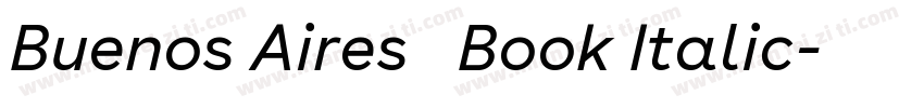 Buenos Aires   Book Italic字体转换